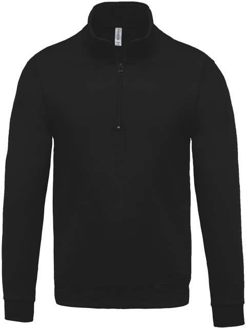 Kariban Zip Neck Sweatshirt - schwarz