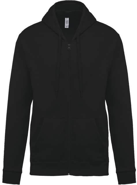 Kariban Full Zip Hooded Sweatshirt - čierna