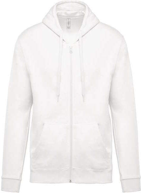 Kariban Full Zip Hooded Sweatshirt - Kariban Full Zip Hooded Sweatshirt - White