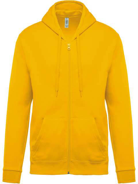 Kariban Full Zip Hooded Sweatshirt mikina - žlutá