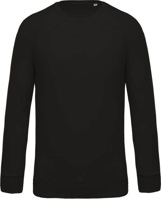 Kariban Kids' Organic Raglan Sleeve Sweatshirt mikina - černá