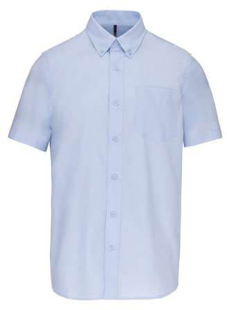 Kariban Men's Short-sleeved Oxford Shirt - modrá