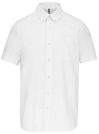 Kariban Men's Short-sleeved Oxford Shirt - bílá