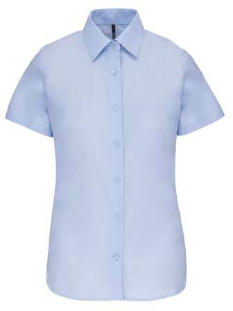 Kariban Ladies' Short-sleeved Oxford Shirt - Kariban Ladies' Short-sleeved Oxford Shirt - Stone Blue