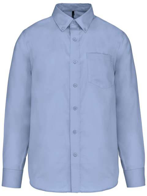 Kariban Long-sleeved Non-iron Shirt - blau