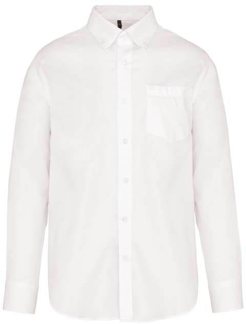 Kariban Long-sleeved Non-iron Shirt - bílá