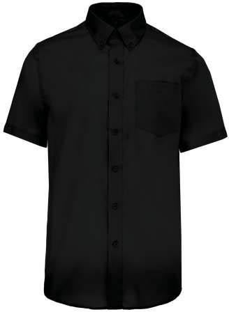 Kariban Men's Short-sleeved Non-iron Shirt - čierna