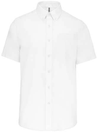 Kariban Men's Short-sleeved Non-iron Shirt - bílá