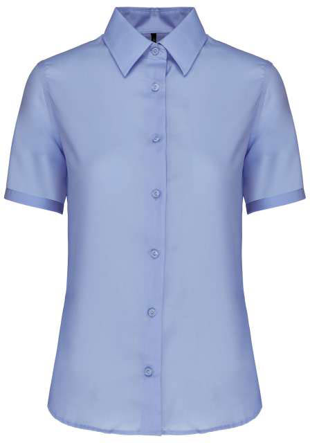 Kariban Ladies' Short-sleeved Non-iron Shirt - modrá