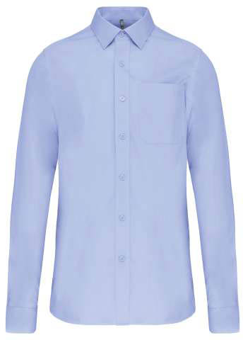 Kariban Men's Long-sleeved Cotton Poplin Shirt - Kariban Men's Long-sleeved Cotton Poplin Shirt - 