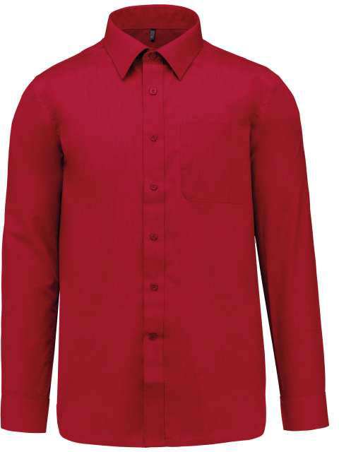 Kariban Jofrey Long-sleeved Shirt - Kariban Jofrey Long-sleeved Shirt - Cherry Red