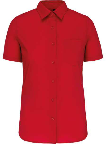 Kariban Judith Ladies' Short-sleeved Shirt - červená
