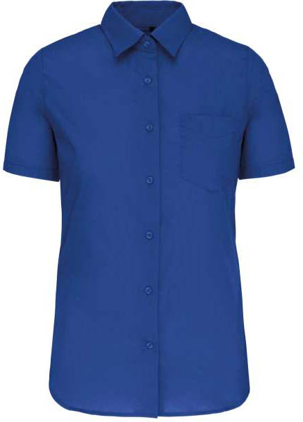 Kariban Judith > Ladies' Short-sleeved Shirt - blau