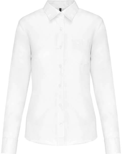 Kariban Jessica Ladies' Long-sleeved Shirt - Kariban Jessica Ladies' Long-sleeved Shirt - White