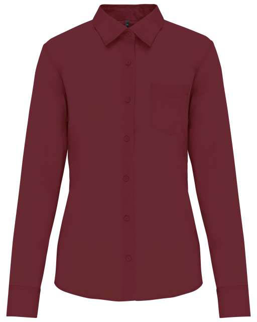 Kariban Jessica Ladies' Long-sleeved Shirt - červená