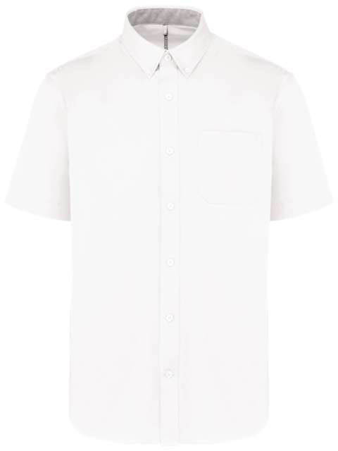 Kariban Men's Ariana Iii Short Sleeve Cotton Shirt - biela
