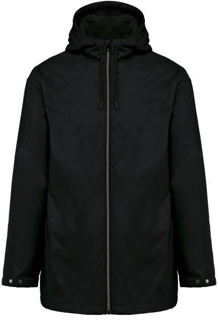 Kariban Unisex Hooded Jacket With Micro-polarfleece Lining - Kariban Unisex Hooded Jacket With Micro-polarfleece Lining - Black