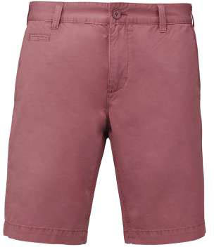 Kariban Men's Washed Effect Bermuda Shorts - Rot