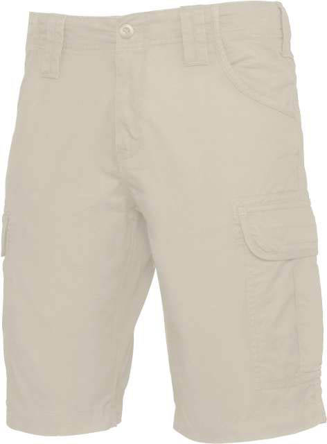 Kariban Multipocket Bermuda Shorts - hnedá