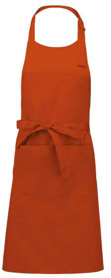 Kariban Polyester Cotton Apron With Pocket - orange
