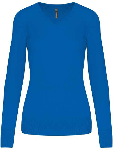 Kariban Ladies' V-neck Jumper - blau