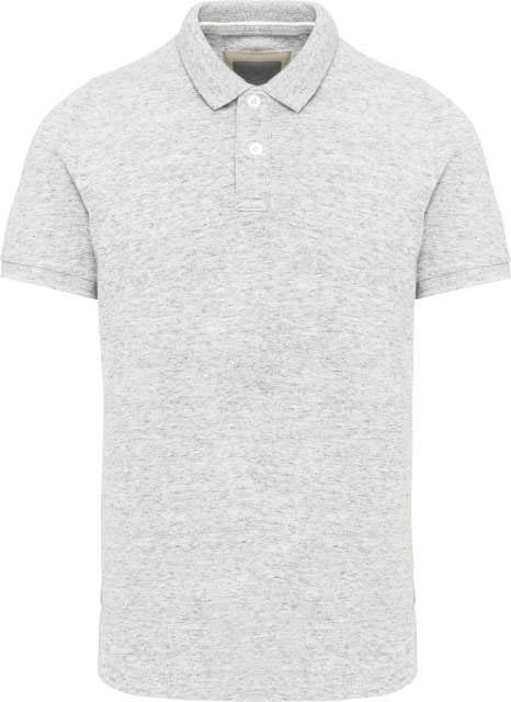 Kariban Men's Vintage Short Sleeve Polo Shirt - Kariban Men's Vintage Short Sleeve Polo Shirt - Ash Grey