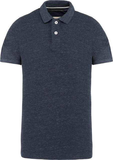 Kariban Men's Vintage Short Sleeve Polo Shirt - blau