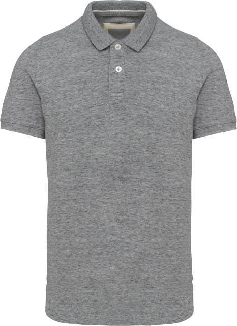Kariban Men's Vintage Short Sleeve Polo Shirt - šedá