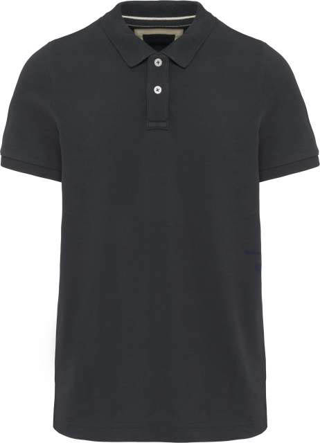 Kariban Men's Vintage Short Sleeve Polo Shirt - šedá