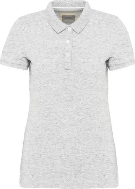 Kariban Ladies' Vintage Short Sleeve Polo Shirt - Kariban Ladies' Vintage Short Sleeve Polo Shirt - Ash Grey