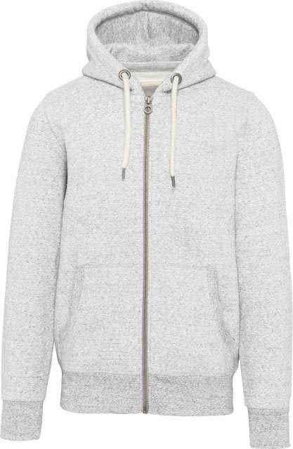 Kariban Men’s Vintage Zipped Hooded Sweatshirt - grey