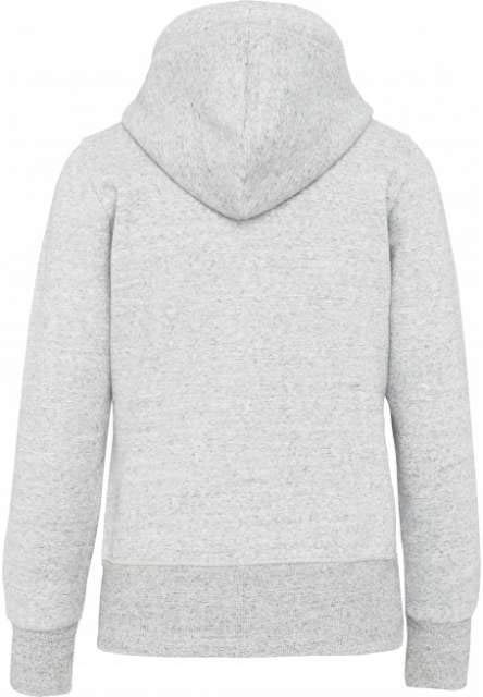 Kariban Ladies' Vintage Zipped Hooded Sweatshirt - šedá