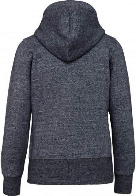 Kariban Ladies' Vintage Zipped Hooded Sweatshirt - Kariban Ladies' Vintage Zipped Hooded Sweatshirt - Heather Sport Royal