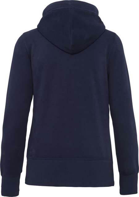 Kariban Ladies' Vintage Zipped Hooded Sweatshirt - modrá