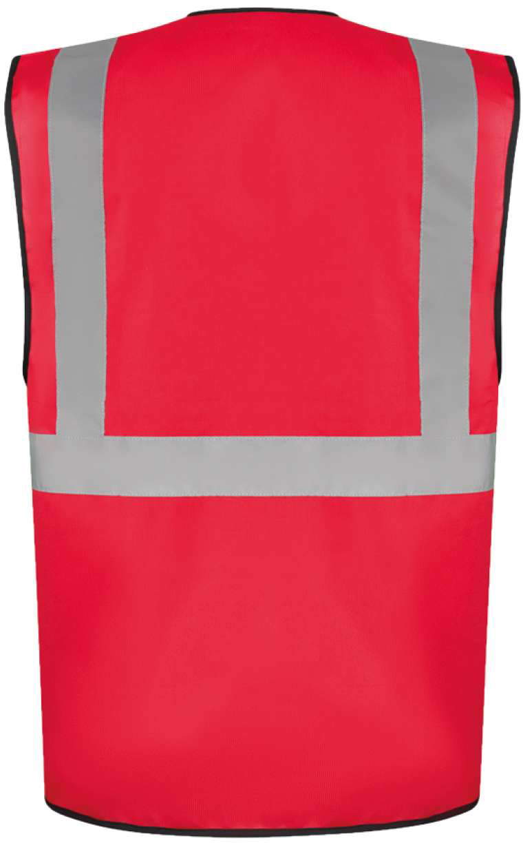 Korntex Comfort Executive Safety Vest "hamburg" - Multifunctional With Pockets - red