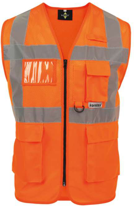 Korntex Mesh Multifunctionial Vest "athens" - Korntex Mesh Multifunctionial Vest "athens" - Safety Orange