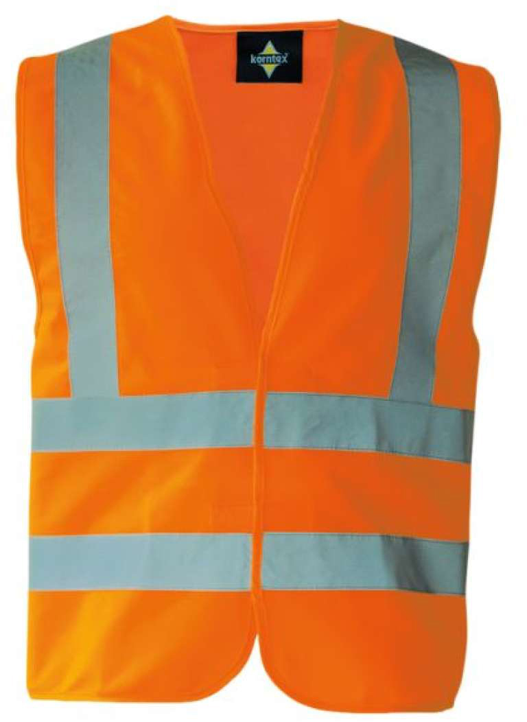 Korntex Safety / Functional Vest "hannover" - Four Reflective Stripes - orange
