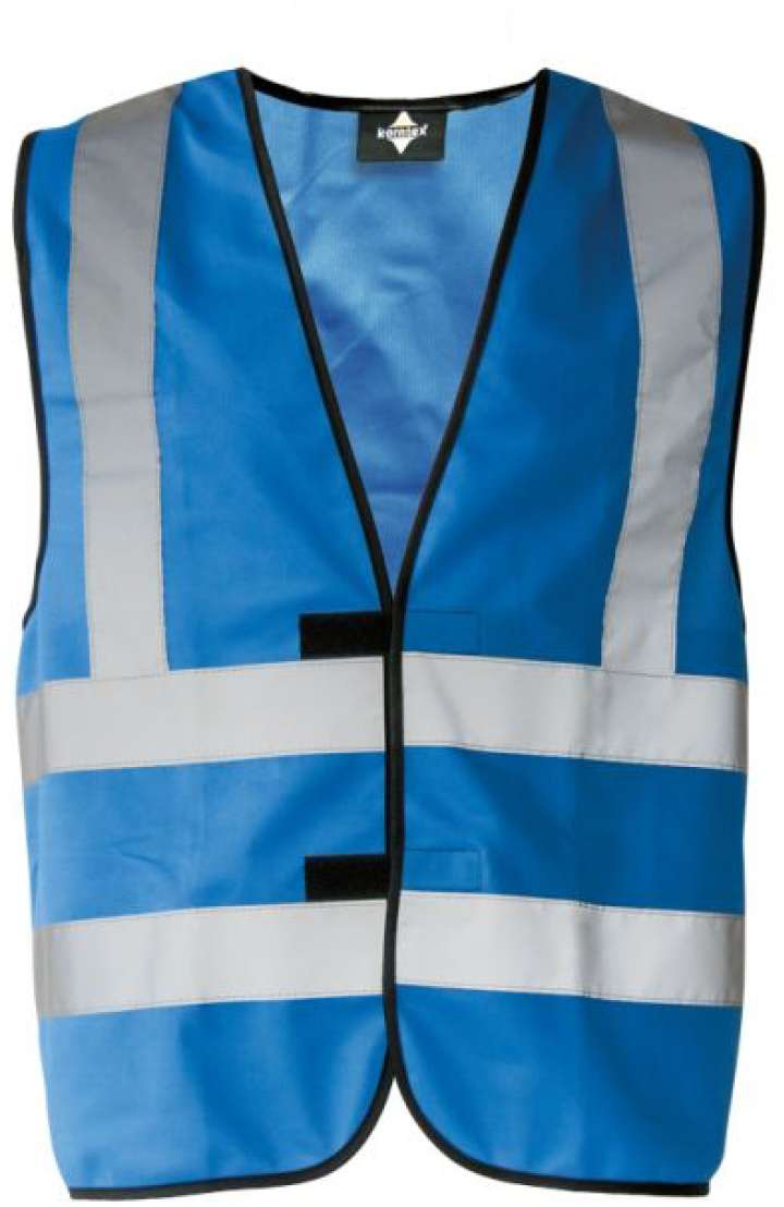 Korntex Safety / Functional Vest "hannover" - Four Reflective Stripes - modrá