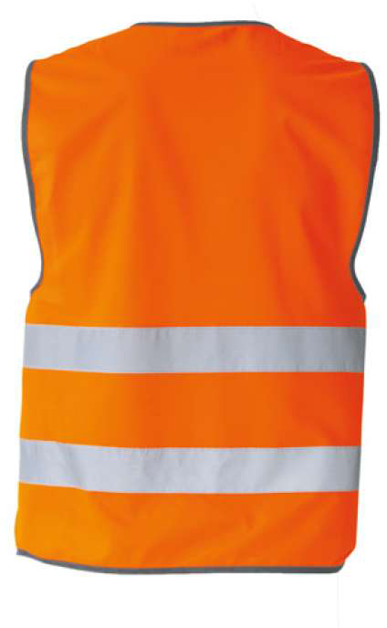 Korntex Safety Vest "wolfsburg" - Black Hem - Korntex Safety Vest "wolfsburg" - Black Hem - Safety Orange