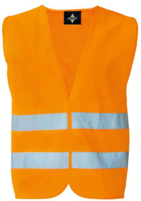 Korntex Basic Safety Vest For Print "karlsruhe" - 2 Velcro - oranžová
