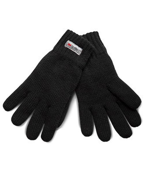 K-up Thinsulate™ Knitted Gloves - černá