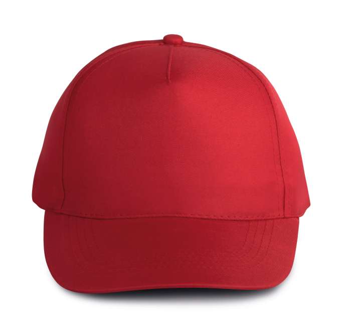 K-up Polyester Cap - 5 Panels - red