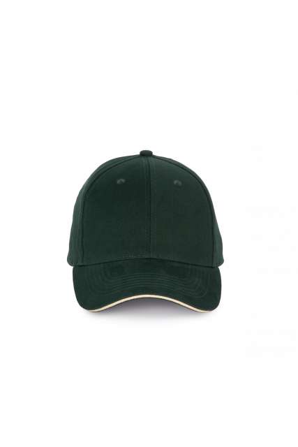 K-up Cap With Contrasting Sandwich Peak - 6 panels - green
