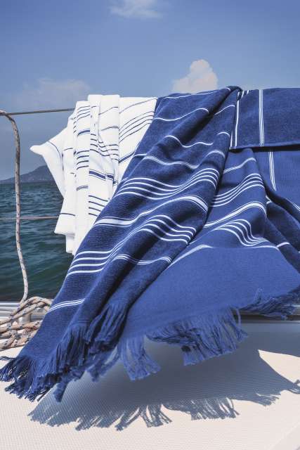Olima Olima Striped Beach&spa Peshtemal Towel - Olima Olima Striped Beach&spa Peshtemal Towel - White