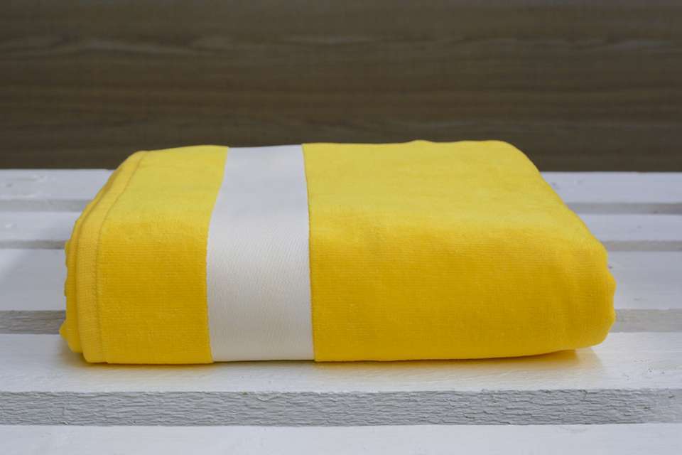 Olima Olima Velour Beach Towel - yellow