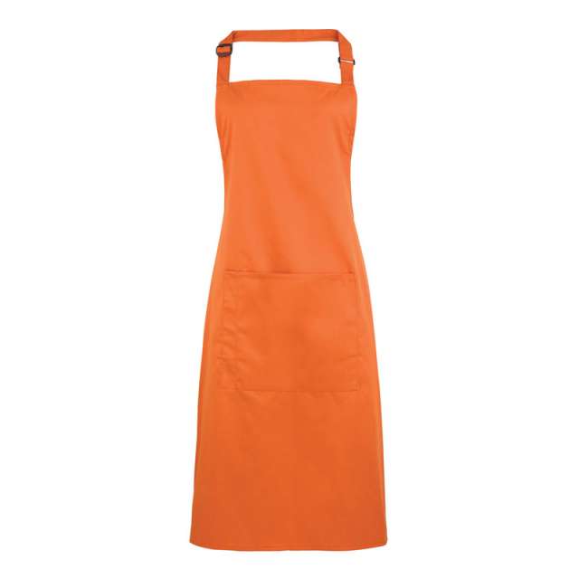 Premier ‘colours’ Bib Apron With Pocket - Orange