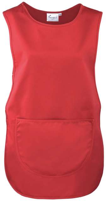 Premier Women's Pocket Tabard - červená