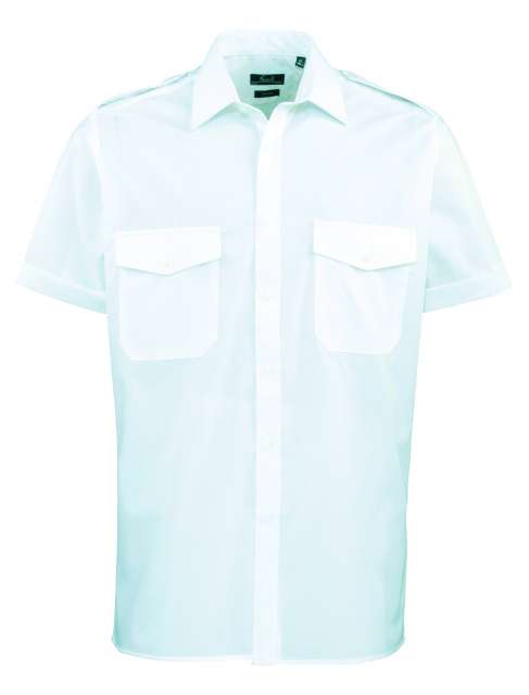 Premier Men’s Short Sleeve Pilot Shirt - Premier Men’s Short Sleeve Pilot Shirt - Light Blue