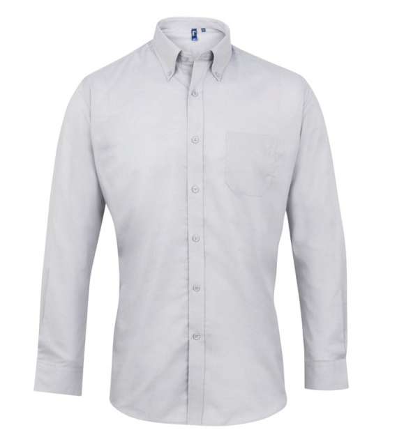 Premier Men’s Long Sleeve Signature Oxford Shirt - Grau