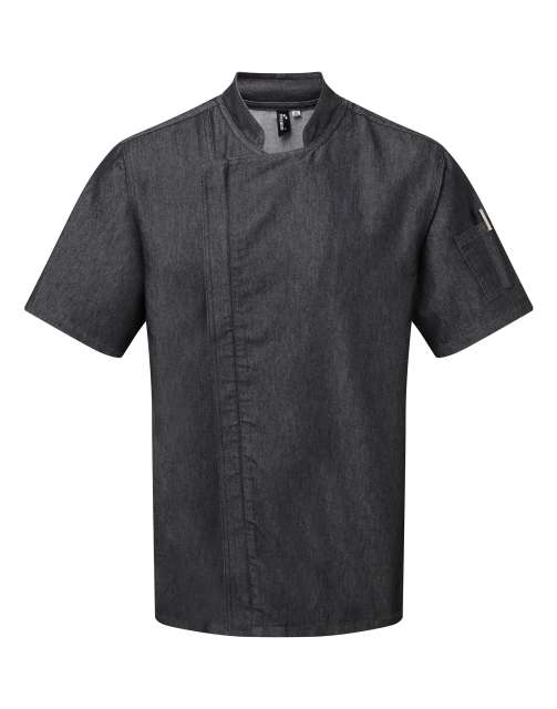 Premier Chef's Zip-close Short Sleeve Jacket - grey